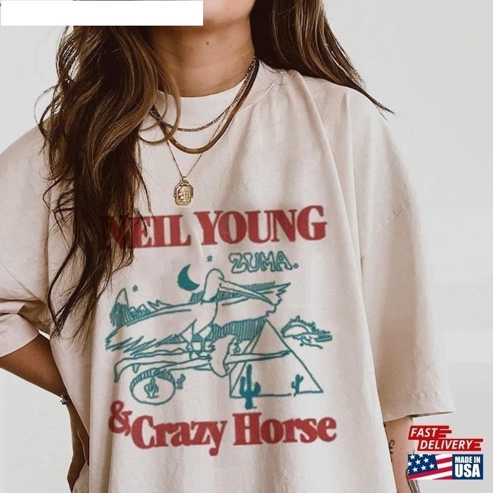 Classic 70S Neil Young Amp Crazy Horse Unisex Tshirt Gift